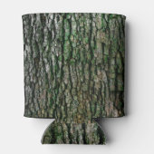 Natuurlijke boomschors textuur blikjeskoeler (Achterkant)