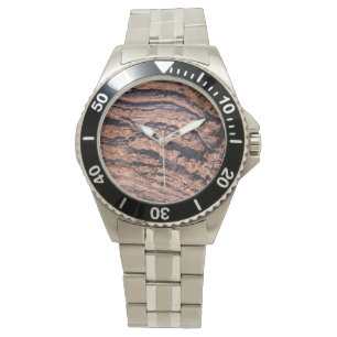 Natuurlijke boomschors textuur horloge