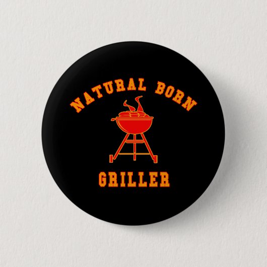 Natuurlijke boorgrillproducten ronde button 5,7 cm (Voorkant)