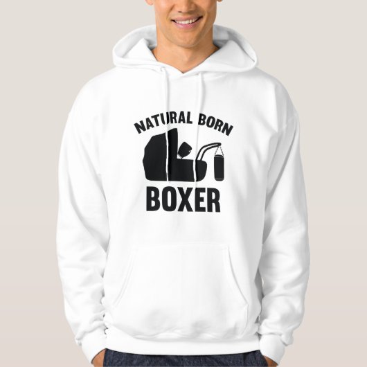 Natuurlijke born Boxer Hoodie (Voorkant)