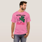 Natuurlijke Born Fighter St Patricks Day Breast Ca T-shirt (Voorkant volledig)