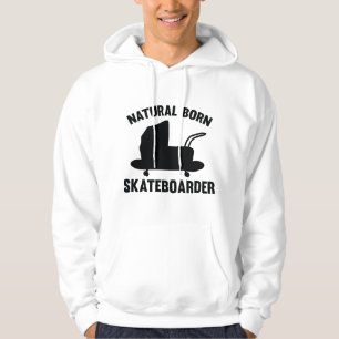 Natuurlijke Born Skateboarder Hoodie