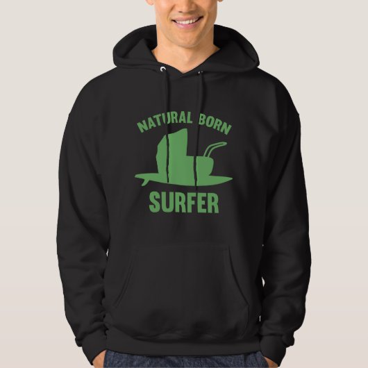 Natuurlijke born Surfer Hoodie (Voorkant)
