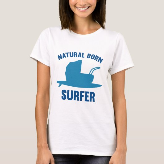 Natuurlijke born Surfer T-shirt (Voorkant)