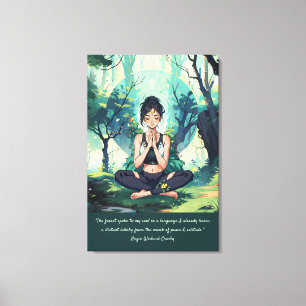 Natuurlijke Bosbeienmedailles Reiki Hoofdcitaten Canvas Afdruk