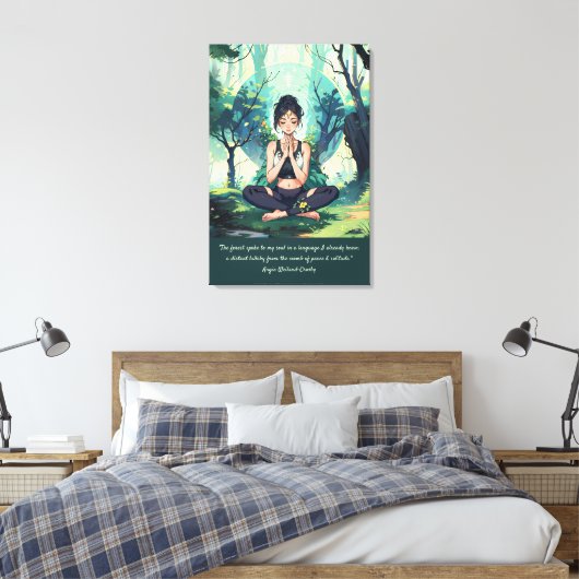 Natuurlijke Bosbeienmedailles Reiki Hoofdcitaten Canvas Afdruk (Insitu (Slaapkamer))