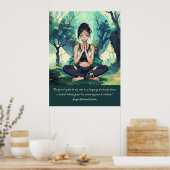 Natuurlijke Bosbeienmedailles Reiki Hoofdcitaten Poster (Keuken)
