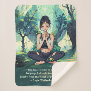 Natuurlijke Bosbeienmedailles Reiki Hoofdcitaten Sherpa Deken