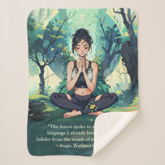 Natuurlijke Bosbeienmedailles Reiki Hoofdcitaten Sherpa Deken (Voorkant)