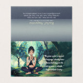 Natuurlijke Bosbeienmedailles Reiki Hoofdcitaten Visitekaartje (Buitenkant ongevouwen)