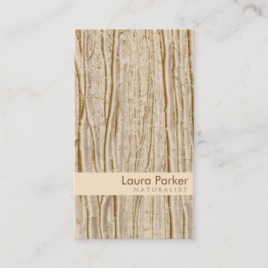 Natuurlijke bosbruine bosboomgaard visitekaartje (Voorkant)