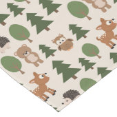 Natuurlijke bosdieren met meer Beer Pijnbomen Lange Tafelloper (Hoek)