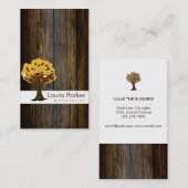 Natuurlijke bosgoudbomen Houtzorg Landschap Laden Visitekaartje (Voorkant / Achterkant)