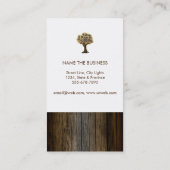 Natuurlijke bosgoudbomen Houtzorg Landschap Laden Visitekaartje (Achterkant)
