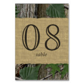 Natuurlijke bossen Tafelnummer Kaart (Achterkant)