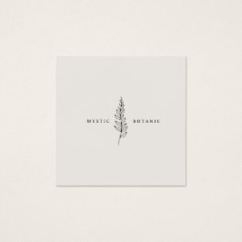 Natuurlijke Botanic Leaf Modern Business Profile C Vierkante Visitekaartjes