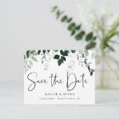 Natuurlijke Botanics Save the Date Aankondigingskaart (Staand voorkant)