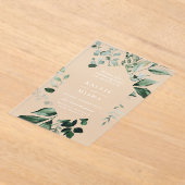 Natuurlijke botanische geometrische Lijst bruiloft Acryl Uitnodigingen (Laagn)