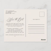 natuurlijke botanische rustige , elegante moderne  briefkaart (Achterkant)