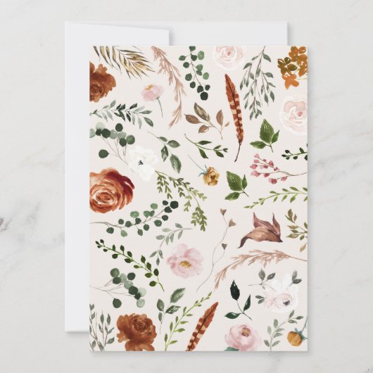 natuurlijke botanische rustige , elegante moderne save the date (Achterkant)