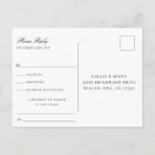 Natuurlijke Botanische Smaragd Bruiloft RSVP Song  Uitnodiging Briefkaart (Achterkant)