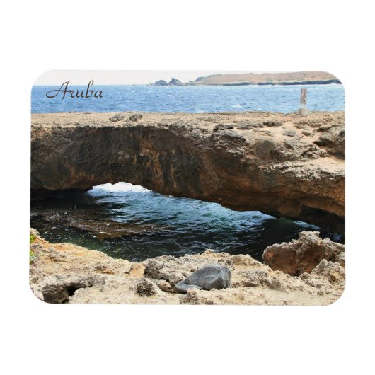 Natuurlijke Brug in Aruba, fotografie, magneet (Horizontaal)