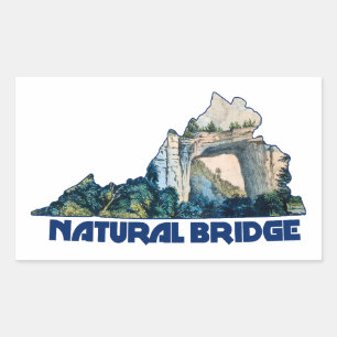 Natuurlijke Brug Virginia Staatskaart Rechthoekige Sticker
