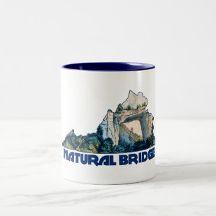 Natuurlijke Brug Virginia Staatskaart Tweekleurige Koffiemok