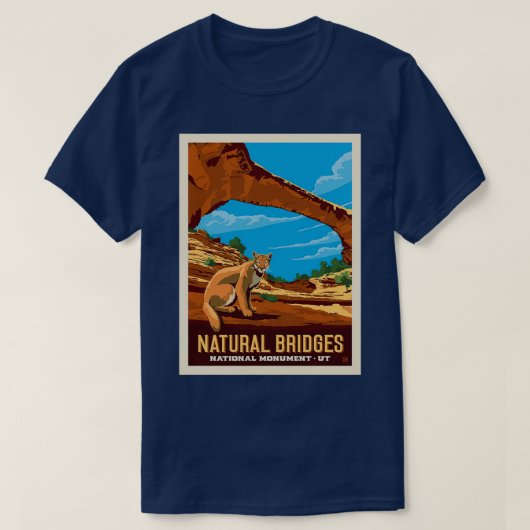 Natuurlijke bruggen Nationaal Monument UTah T-shirt (Design voorkant)