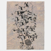 Natuurlijke bruggen Petroglyph Panel Fleece Deken (Voorkant)