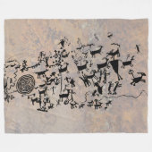 Natuurlijke bruggen Petroglyph Panel Fleece Deken (Voorkant (Horizontaal))
