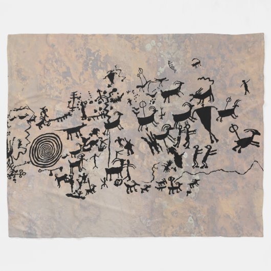 Natuurlijke bruggen Petroglyph Panel Fleece Deken (Voorkant (Horizontaal))