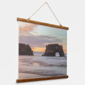 Natuurlijke bruggen Santa Cruz California Coastal Hangend Wandkleed (Gebogen)