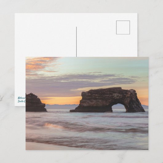 Natuurlijke Bruggen Santa Cruz California Kustlijn Briefkaart (Voorkant / Achterkant)