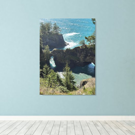 Natuurlijke bruggen - Zuid-Oregon Kust Canvas Afdruk (Insitu (Houten vloer))
