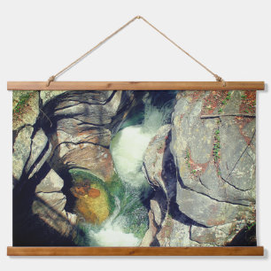 Natuurlijke Brugspleet Met Water Natuur Hangend Wandkleed