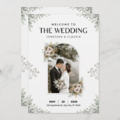 Natuurlijke bruiloft kaart (Voorkant / Achterkant)