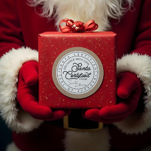 Natuurlijke Bruine Document Santa Gecertificeerde Ronde Sticker