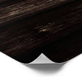 Natuurlijke bruine houten kruis poster (Hoek)