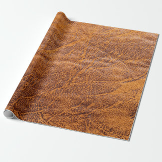 Natuurlijke bruine ledertextuur, leder, ski cadeaupapier