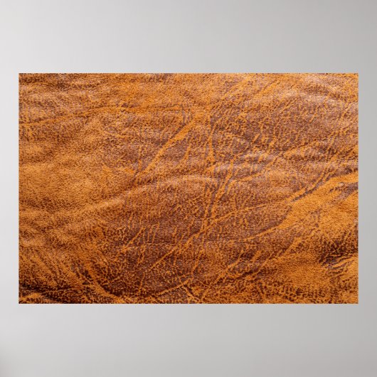 Natuurlijke bruine ledertextuur, leder, ski poster (Voorkant)