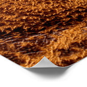 Natuurlijke bruine ledertextuur, leder, ski poster (Hoek)
