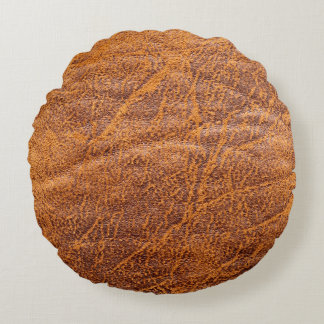 Natuurlijke bruine ledertextuur, leder, ski rond kussen