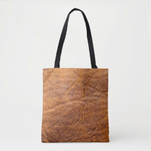 Natuurlijke bruine ledertextuur, leder, ski tote bag