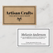 Natuurlijke bruine textuur | Boetiek Visitekaartje (Voorkant / Achterkant)