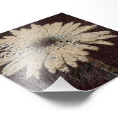 Natuurlijke, bruine tinten Daisy Print wallhaning Foto Afdruk (Hoek)