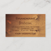 Natuurlijke bruine tuinboardboomschar visitekaartje (Achterkant)