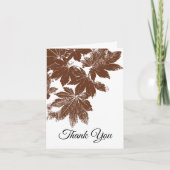 Natuurlijke bruine val laat sympathie achter bedankkaart (Voorkant)