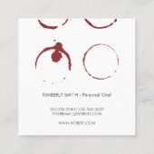 Natuurlijke bruine wijnstokken vierkante visitekaartje (Achterkant)