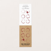 Natuurlijke bruine wijnstokken visitekaartje (Buitenkant ongevouwen)